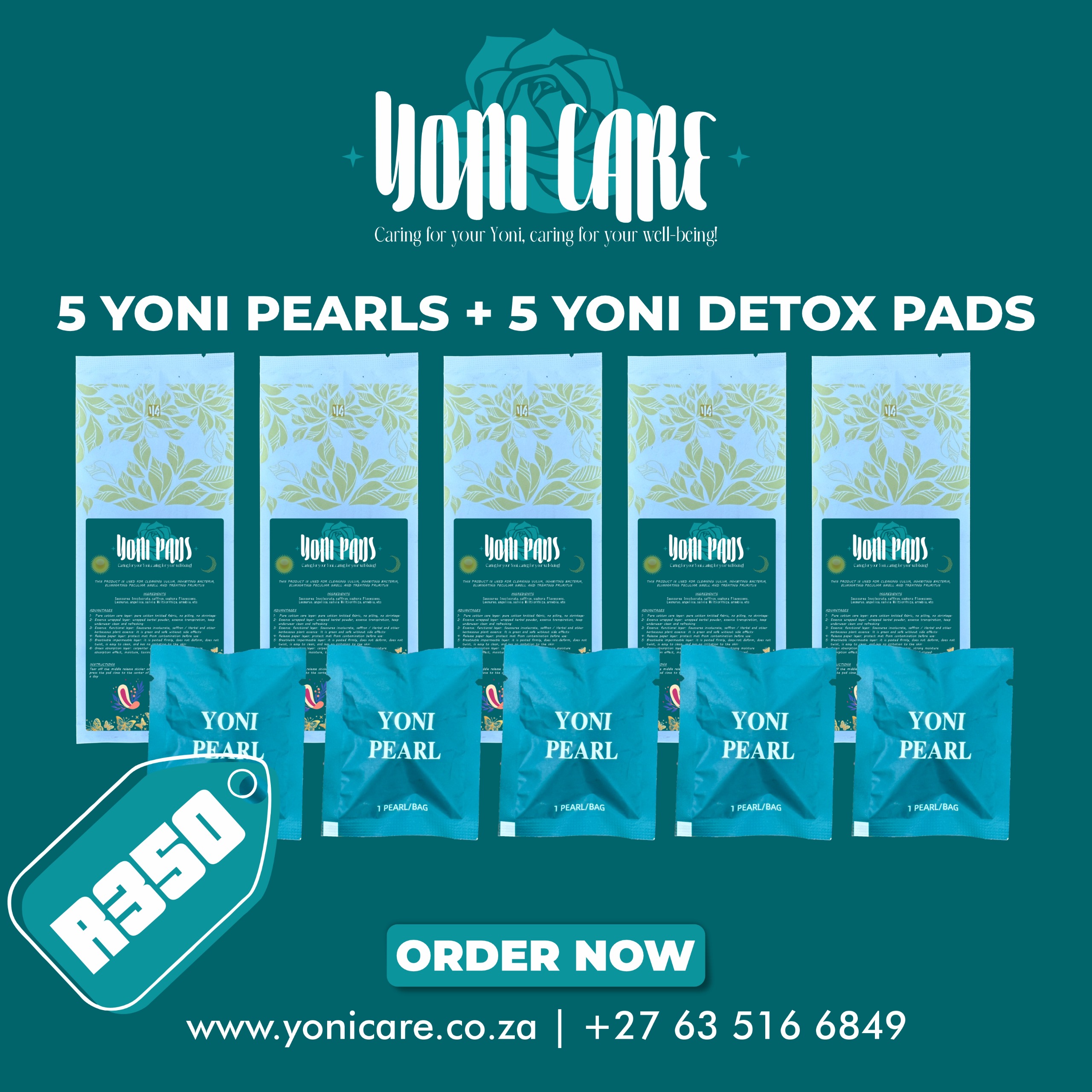 YONI PEARLS X5 | YONI PADS X5 | Yoni Care